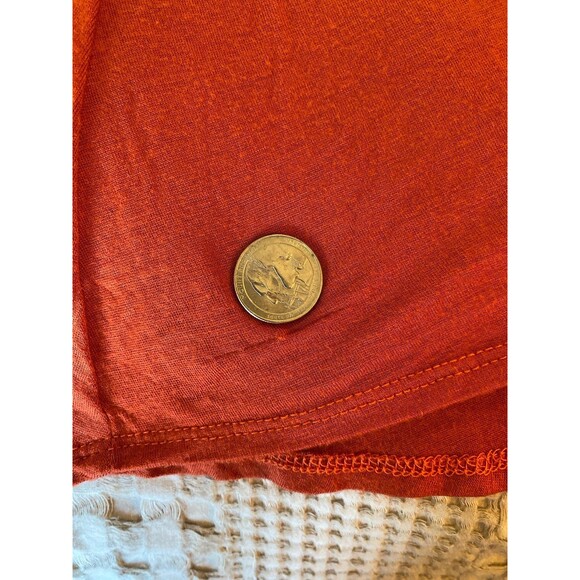 Supernova  Shrug Vest Sz XL with Pockets! Dark Orange Sleeveless Stretchy Flowy - Picture 8 of 11